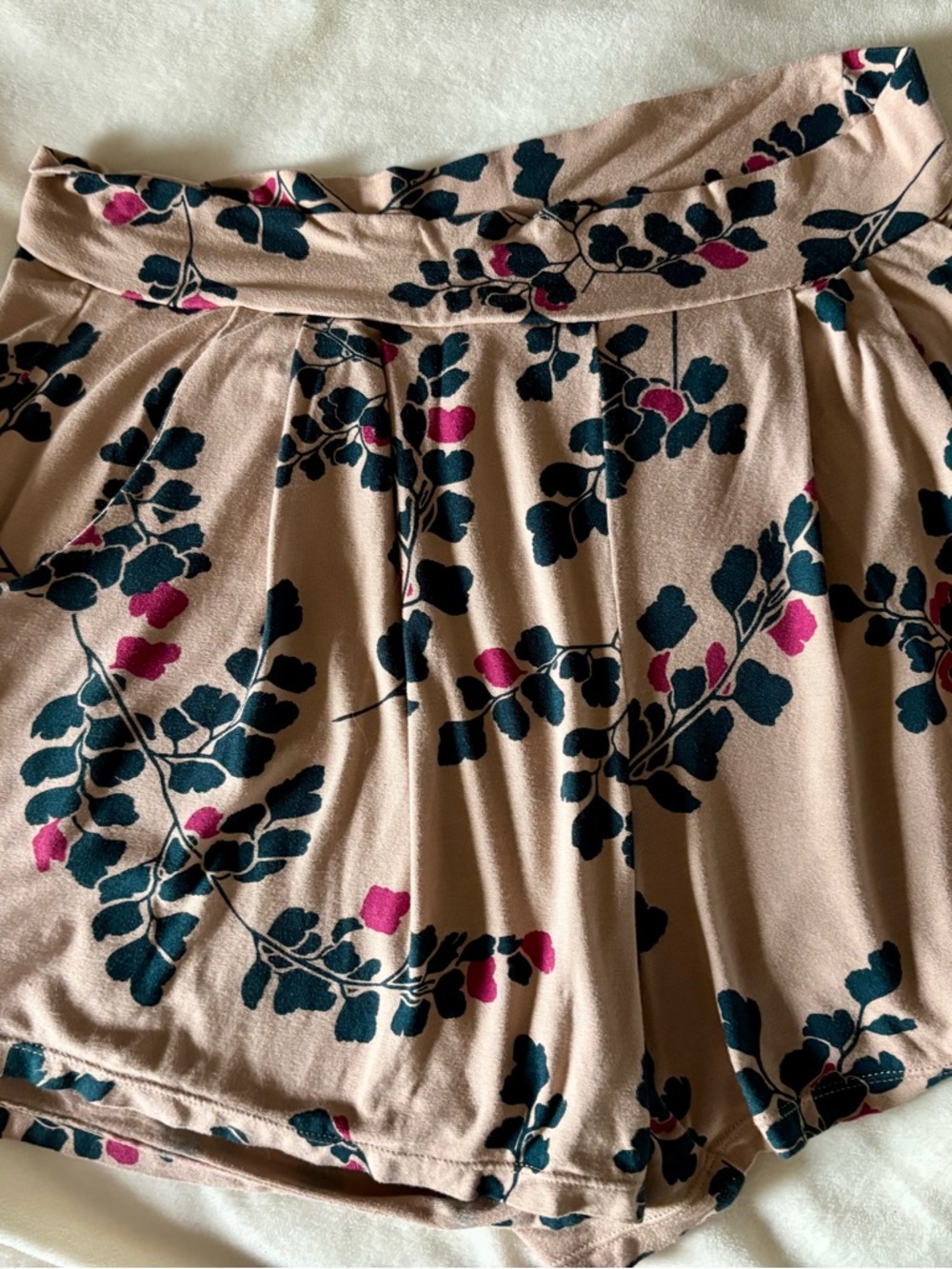 Fighting Eel Orange & Navy Floral Print Waistband - Picture 4 of 5